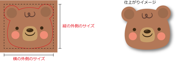 型抜きカードのサイズ